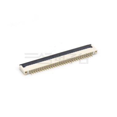 Pitch 0.50mm H0.95mm 卧式下接前掀盖 SMT型 FPC 10Pin 自然色 HF